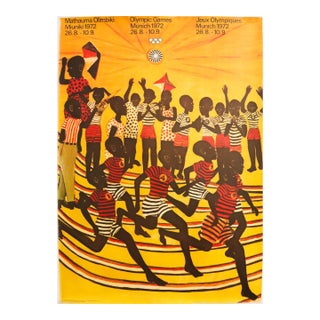 1972 German Poster for the Munich Olympics, Ancent Soi For Sale