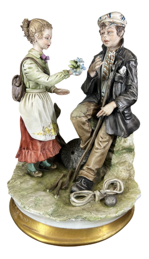 Vintage Italian Handmade Porcelain Couple