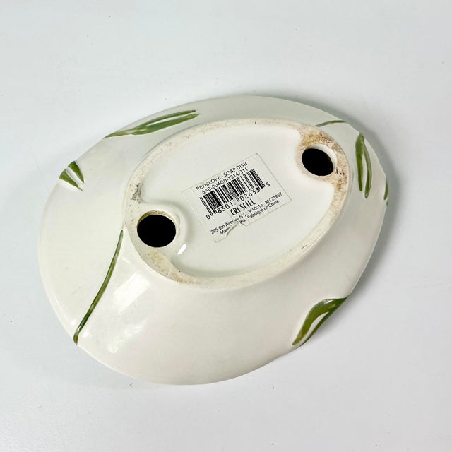 2019 Contemporary Art Nouveau Boho Chic Crosscill Penelope Ceramic Catchall-Soap Dish. For Sale - Image 11 of 11