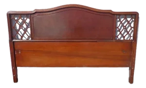 Headboard Bed Hollywood Regency Neoclassical Shabby Chic Wood