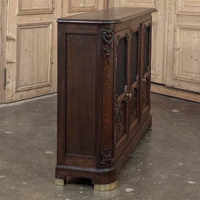 Antique Liegoise Louis XIV Credenza With Lattice Doors For Sale - Image 11 of 17