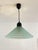 Vintage Aqua Green Honeycomb Glass Pendant Lamp, 1980s For Sale - Image 11 of 11