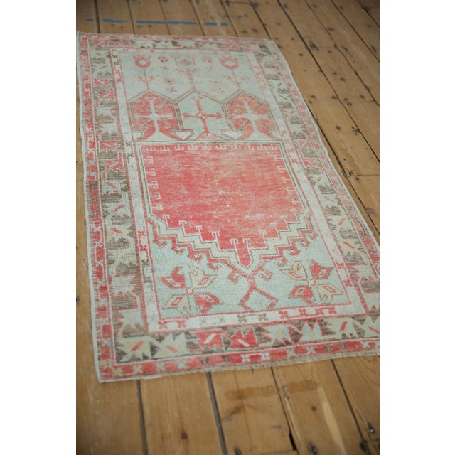 Vintage Distressed Oushak Rug Runner - 2'6" x 5' For Sale In New York - Image 6 of 9