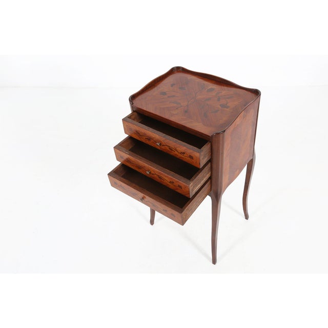 Wood 20th Century Napoleon III French Nightstand, 1950s For Sale - Image 7 of 13