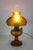 1930s Aladdin Amber Quilted Glass Hobnail Hurricane Vanity Oil Lamp For Sale - Image 4 of 12