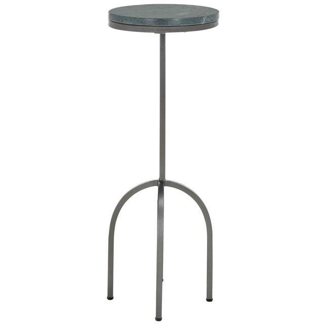 Metal Arkan Marble Drink Table in Green For Sale - Image 7 of 8