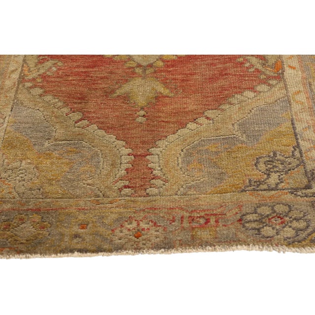 Mid 20th Century Vintage Turkish Oushak Rug - 02'11 X 05'07 For Sale - Image 5 of 9
