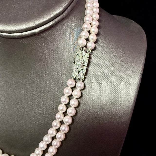 Akoya Pearl Diamond Necklace 17" 6.09 mm 14k Gold Estate Certified $6450 For Sale - Image 4 of 9