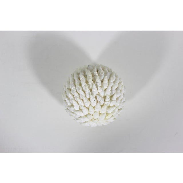 Vintage Decorative Shell Ball Sphere For Sale - Image 6 of 6