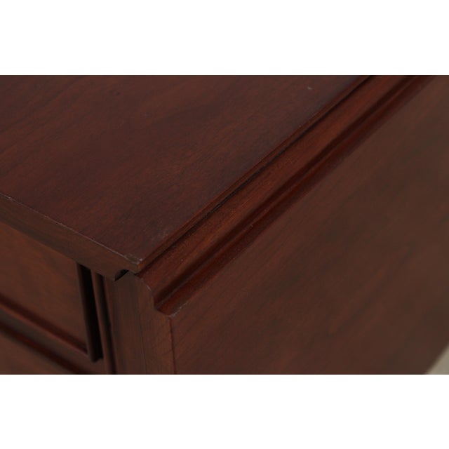 Henkel Harris Cherry 2 Drawer Drop Leaf Table For Sale - Image 14 of 15