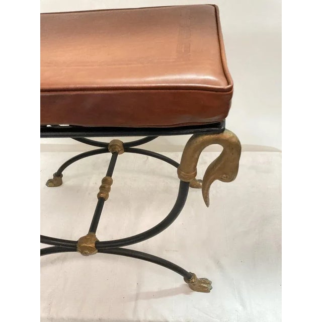 Metal Set of Ottomans attributed to Maison Jansen, 1950s For Sale - Image 7 of 10