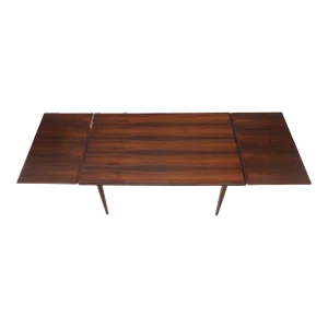 Large Danish Mid-Century Modern Rosewood Refectory Leaves Dining Table