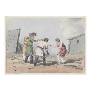 1803 John Atkinson Boys Playing a Game Engraving For Sale