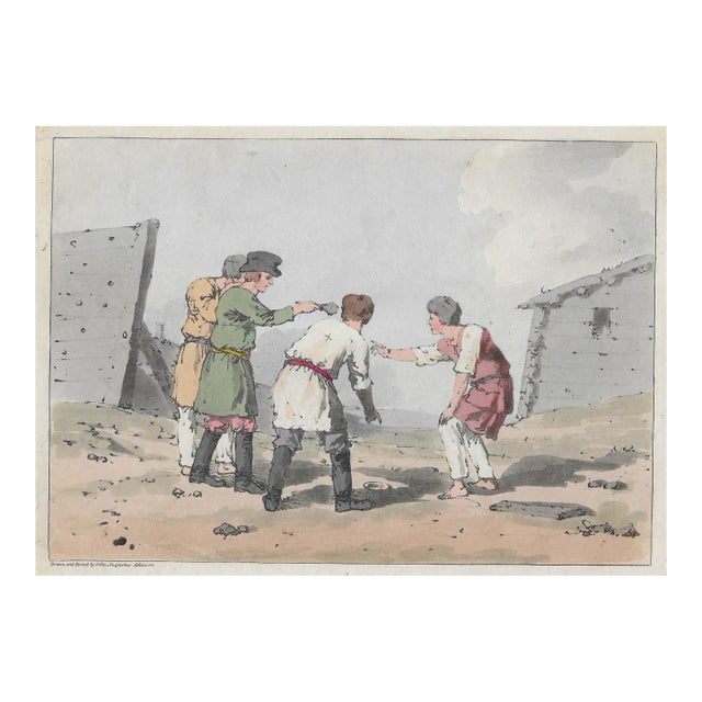 1803 John Atkinson Boys Playing a Game Engraving For Sale