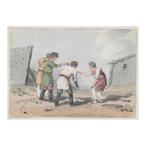 1803 John Atkinson Boys Playing a Game Engraving