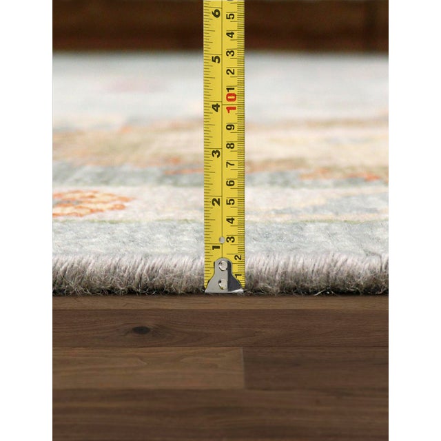 2020s Oushak Wool Blue Area Rug- 5'11'' X 8'10'' For Sale - Image 5 of 6