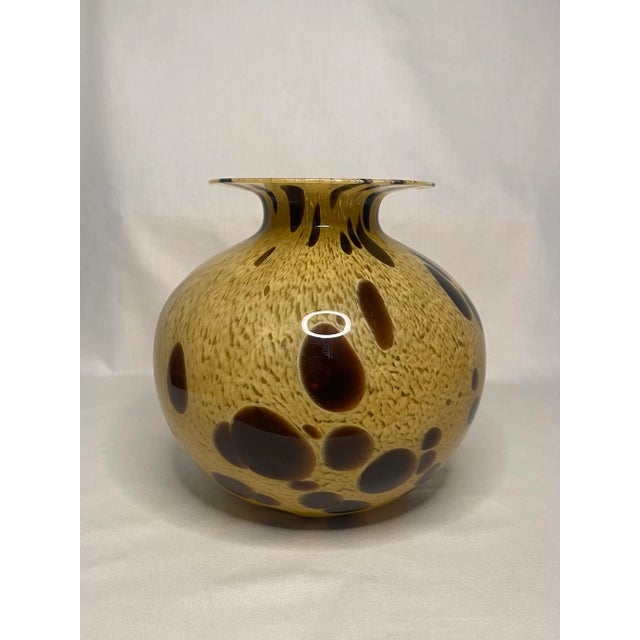 Vintage Italian Art Glass Maestri Vetrai Vase, Oxblood & Gold For Sale In Houston - Image 6 of 10
