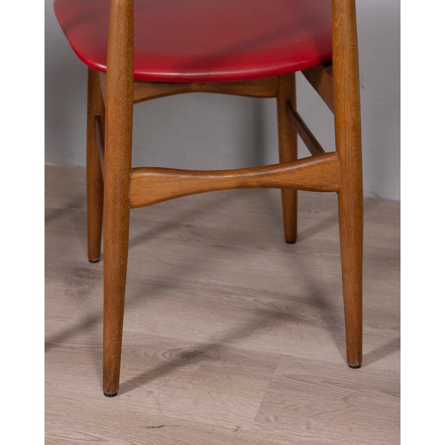 Vintage Italian Chairs in Wood and Leather, 1960s, Set of 2 For Sale - Image 12 of 14