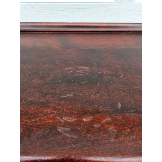 Antique Mahogany Open Bookcase - Adjustable Shelves For Sale - Image 10 of 18