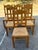 Nice vintage slat back, rush seat French country dining chairs!