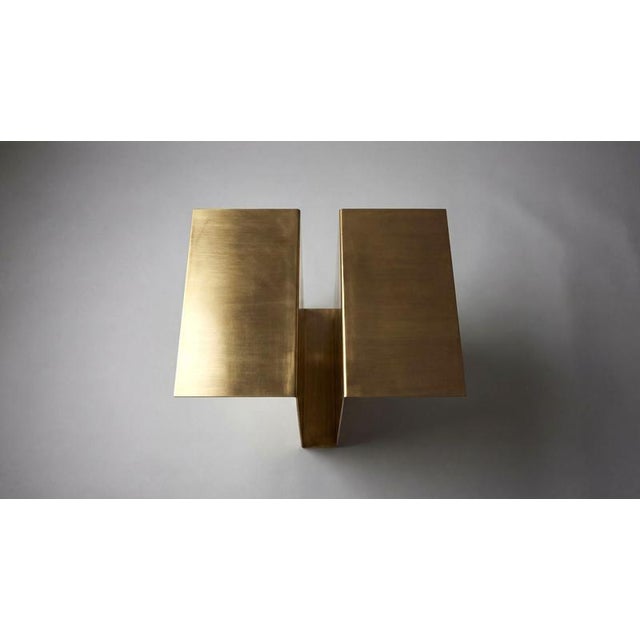 Balance Side Table in Brass by Auste Ost For Sale - Image 4 of 13