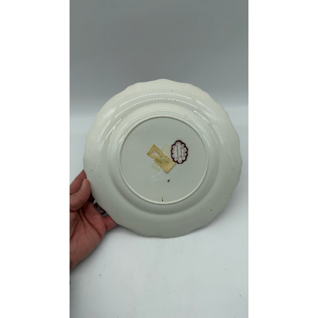 Early 19th Century A Antique Staffordshire "Fountain Scenery" Pink Transfer Decorated Plate, 1830’s For Sale - Image 5 of 10