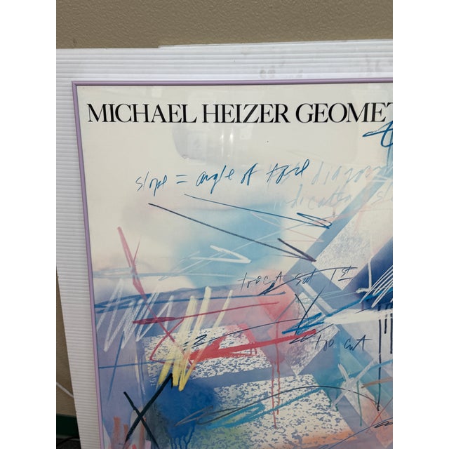 Michael Heizer Geometric Extraction 1984 Moca Exhibition Poster, Signed For Sale - Image 10 of 12