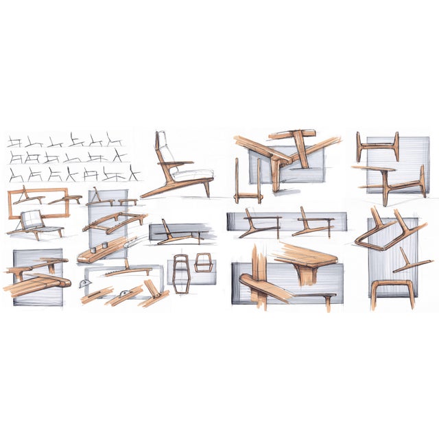 Pair of White Oak Outdoor Lounge Chairs For Sale - Image 16 of 16