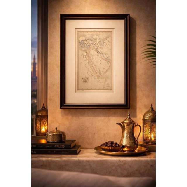 A rare and highly important 18th-century engraved map titled “Tabula Itineraria a Sues usque ad Dsjaebbel el Mokatteb et...