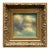 Contemporary Plein Air Cloud Oil Painting in Square Vintage Gold Frame For Sale