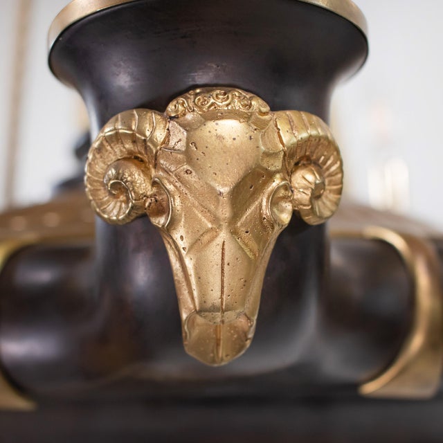 Early 20th C. French Louis-Philippe Revival Gilt and Patinated Bronze Chandelier For Sale - Image 13 of 18