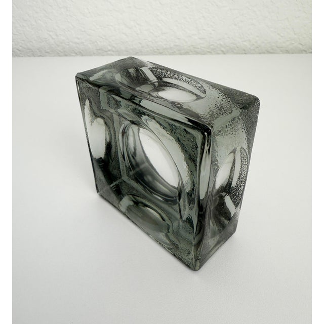 Gray Smoked Murano Style Glass Ashtray Attributed to Antonio Imperatore, Italy 1970s For Sale - Image 8 of 8