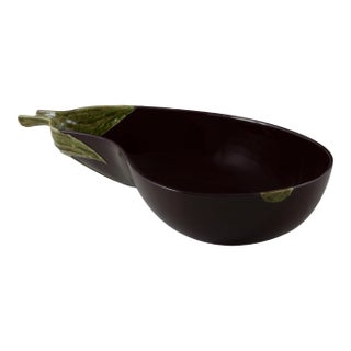Bordallo Pinheiro Eggplant Salad Bowl, 135 oz For Sale