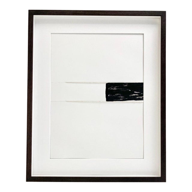 Contemporary Modern Abstract Black and White MixedMedia Paintings