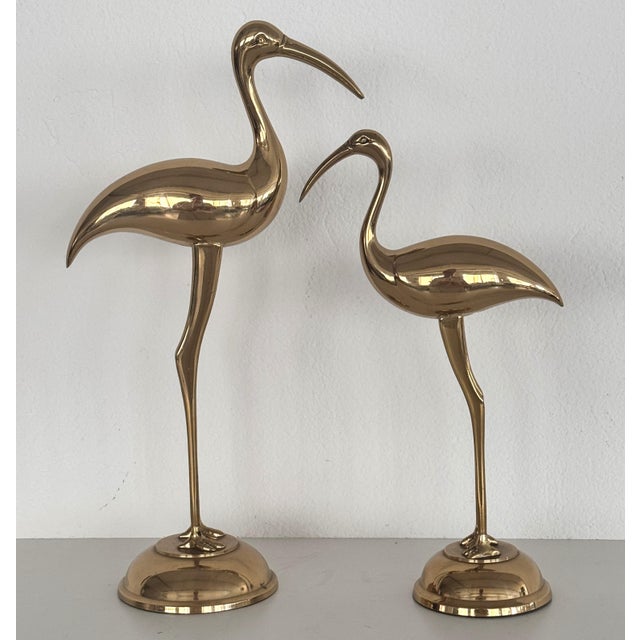 Vintage Italian Brass Cranes, 1970s, Set of 2 For Sale - Image 13 of 13