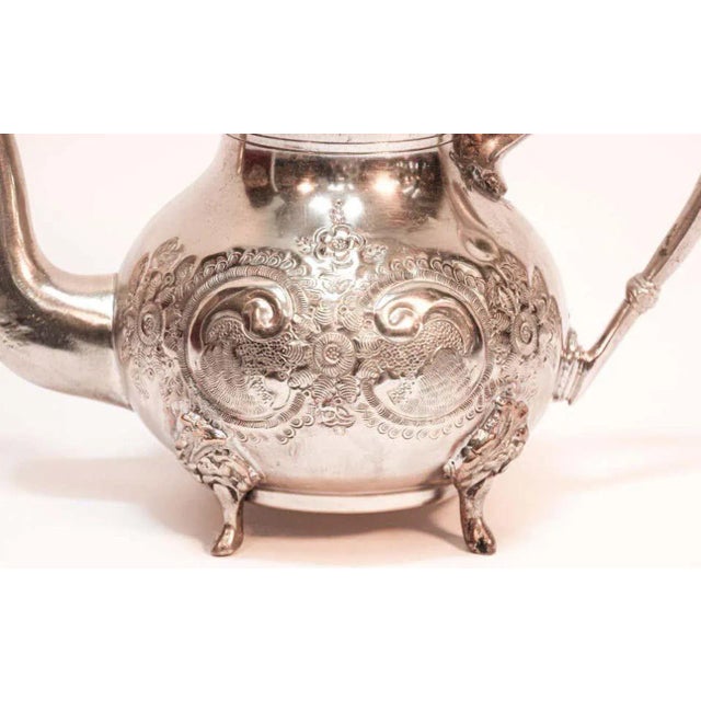 Moroccan Moroccan Silver Plated Tea Pot For Sale - Image 3 of 12