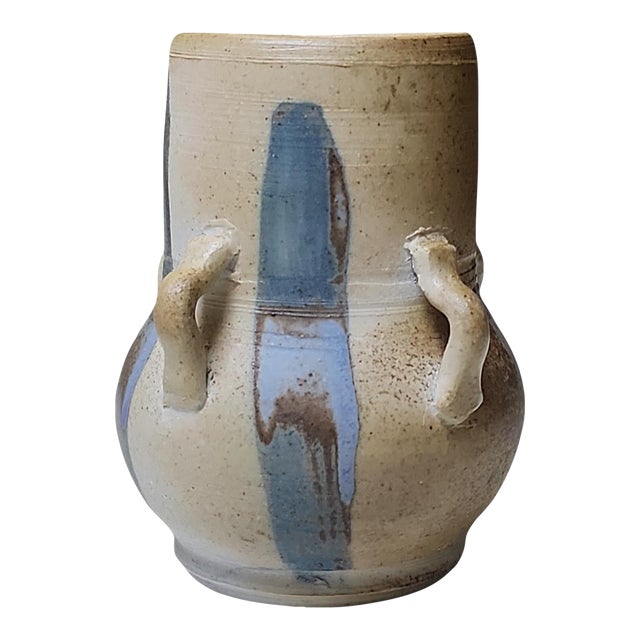 Vintage Joel Huff Four Handled Studio Pottery Vase For Sale