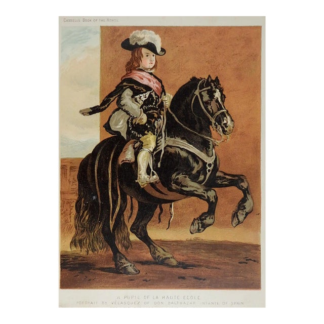 Early 20th Century 1873 Equestrian Chromolithograph For Sale
