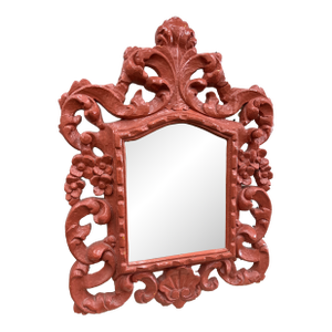 1970s Coral Palm Beach Regency Sea Shell Mirror