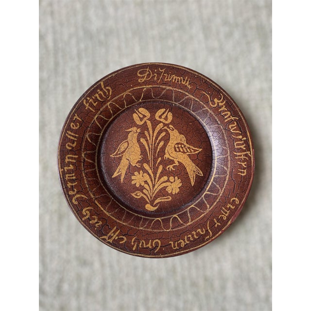 Late 20th Century Late 20th Century Folk Art Plate Set by Kathy Graybill- Set of 2 For Sale - Image 5 of 7