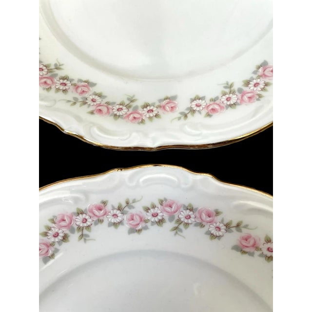 Shabby Chic Mitterteich Bavaria Lady Beatrice Set of 9 Salad or Dessert Plates 7 7/8" For Sale - Image 3 of 6