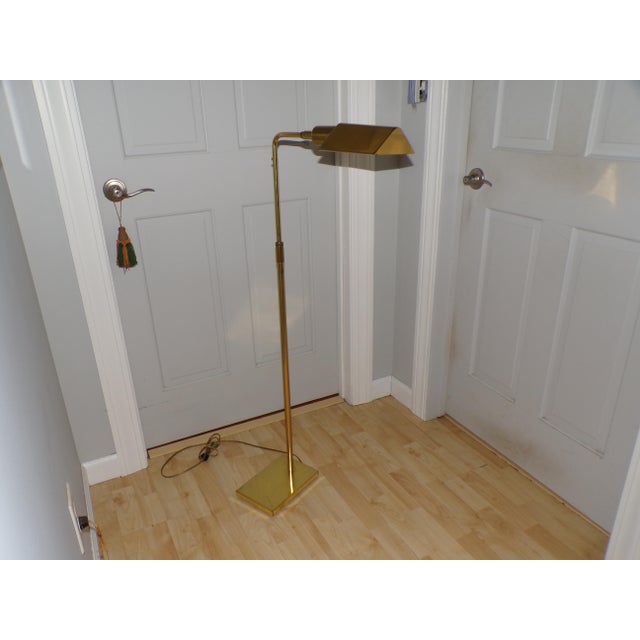 Vintage Mid Century Modern Koch & Lowy Directional Brass Articulating Floor Lamp For Sale In Boston - Image 6 of 16