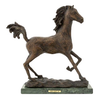 Tanya Poust Horse Patinated Bronze Sculpture, 1969 For Sale