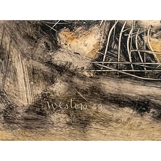 Reginald Weston, Abstract Composition, 1949, Oil on Board, Framed For Sale - Image 4 of 10