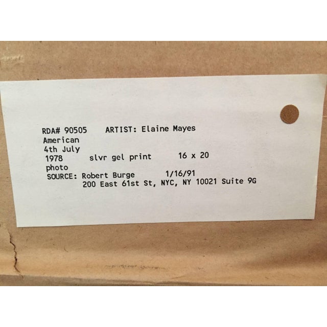 Elaine Mayes, American 4th July, Vintage Silver Gelatin Print, 1978 For Sale - Image 4 of 4