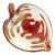 Vintage Murano Heavy Gold Flecks Ruby Red Heart Veins Italian Art Glass Decorative Leaf Shaped Bowl For Sale