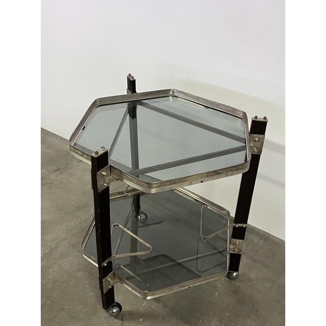 Vintage Bar Table with Wheels, 1970s For Sale - Image 3 of 6