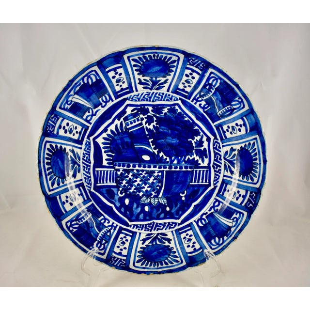 18th C. Dutch Delft Cobalt Blue Faïence Charger For Sale - Image 10 of 10
