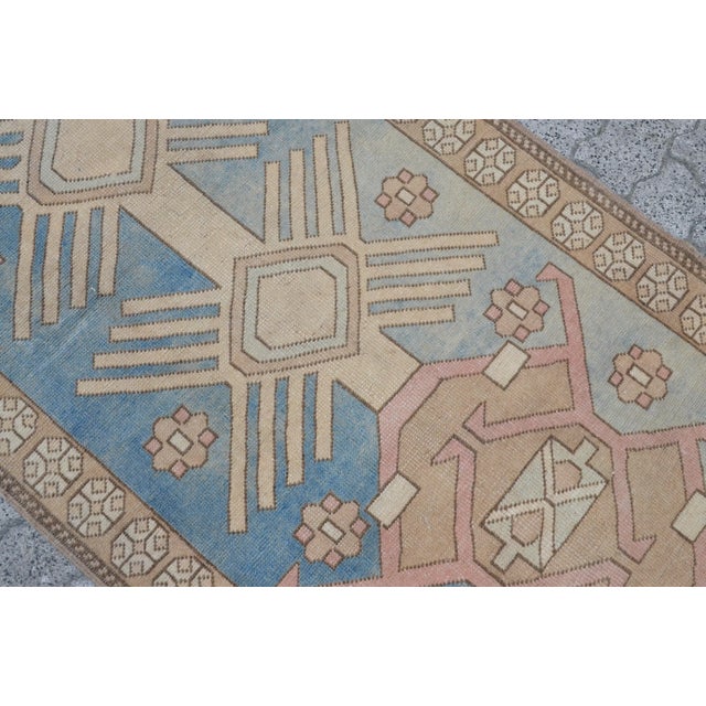 3x9 Oushak Handmade Hallway Runner Rug For Sale - Image 9 of 11