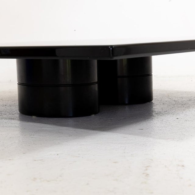 Paint Large Black Lacquered Coffee Table from Saporiti Italia, 1970s For Sale - Image 7 of 10
